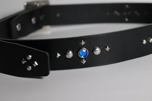 RØ-15-S / Red and Blue Studded Belt (1.5")