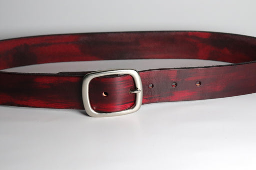 IDX - red marble hand-dyed belt