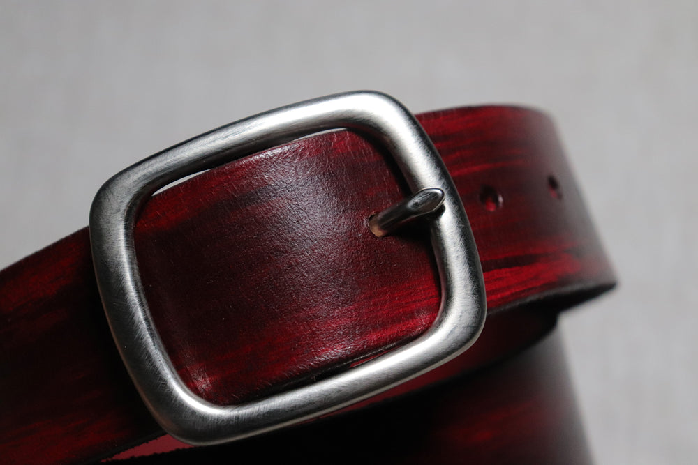 IDX - red marble hand-dyed belt